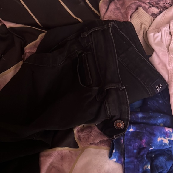 Black Low Rise Supper Skinny Jeans Size 3s w26 L28 - Picture 8 of 8